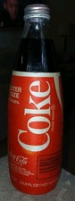 Vintage 1980 Coke Glass Bottle 33.8 Oz/1 Liter Styrofoam Label Twist Cap Sealed picture
