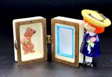 Paris Girl w Flower Book Trinket Box & Picture Frame Vintage Eiffel Tower Decor picture