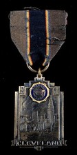 1936 AMERICAN LEGION Cleveland Brass Enamel Past National Commander John McQuigg picture