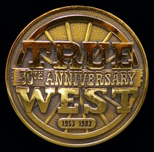True West Western Frontier Magazine 30th Anniversary Vintage Belt Buckle picture