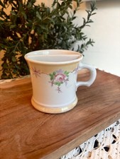Vintage Antique 1860s Transferware Ironstone Shaving Mug Scuttle Divide picture