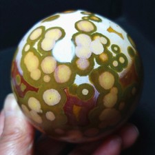 RARE 467G Natural Polished Orbicular Ocean Jasper Sphere Reiki Healing CA4248 picture