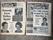 National Tattler Tabloids 1969, Teddy Kennedy, Hollywood & Sex +B&W Pics picture