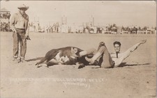 Yakima Canutt Bulldogger RPPC 1922 Rodeo Real Photo Postcard Montana picture