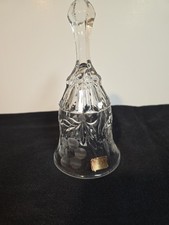 Norleans Pressed Crystal Glass Bell With Etched Flowers picture