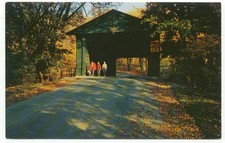 Troy NY Old Covered Bridge at 101st Street Postcard New York picture