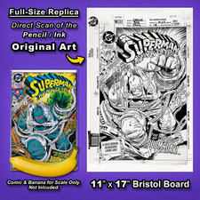 SUPERMAN: MAN OF STEEL #18 Cover Art 1st DOOMSDAY 🔥11x17 Replica Original Art🔥 picture