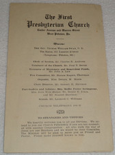 1926 First Presbyterian Church West Pittston Pennsylvania Antique Program picture