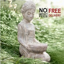 Lakshmi Garden Statue Bird Bath Artisan Handcrafted Cement Hindu Goddess Decor picture