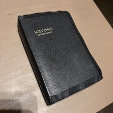 Black Vintage Holy Bible KJV Red Letter Edition Books Inc Pub (1940s-1950s) VTG picture