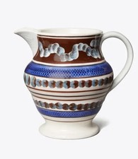 Tory Burch Mochaware Blue Jug Pitcher picture
