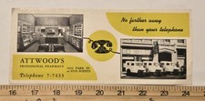 Vintage Attwood's Pharmacy Jacksonville FL Five Points Advertising Ink Blotter picture