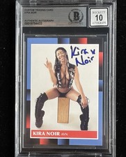 Kira Noir Signed Custom Trading Card Beckett Encapsulated Autograph Grade 10 picture