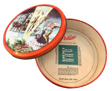 VTG 96? Collin St Bakery Centennial DeLuxe Fruitcake Christmas Tin w/Paper Liner picture