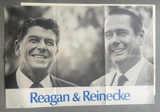 Huge Reagan & Reinecke poster 1970 California governor campaign picture