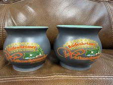 2x Rudesheimer Weihnachtsmarkt 25 Years Christmas Gray Coffee Tea Mug Germany picture