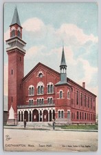 Easthampton MA Town Hall Raphael Tuck Photobrom Postcard c.1910 picture