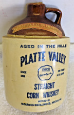 Vint. McCormick Platte Valley Straight Corn Whiskey 4/5 Quart Stoneware Jug  picture