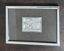 Vintage Bezalel Boris Schatz Netilat Lulav Judaica Silver Plated Relief Plaque picture