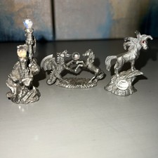 MWFP Masterworks Pewter Mythical Castle Crystal Orb 1991 Statue + Spoontiques picture