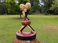 CAST IRON HUBLEY TANGO DANCERS DOORSTOP MARKED FISH picture