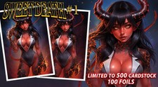 Sweet Death #1 Lucy SIGNED Will Jack Exclusive CARDSTOCK & FOIL SET W/ TOPLOADER picture