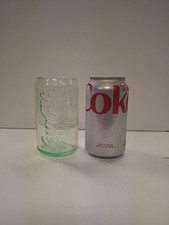 Coca Cola can shaped Drinking Glass 12oz Set of 6 NEW picture