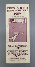 Cross Sound Ferry Schedule 1989 Connecticut Long Island Boat Boating Vintage New picture