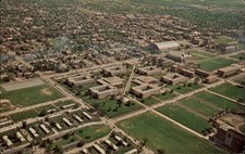 Aerial University of Illinois Champaign Urbana Illinois vintage postcard d308 picture