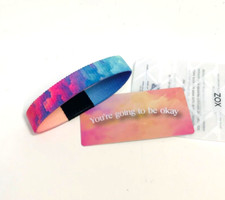 ZOX **New YOU'RE GOING TO BE OKAY** Large Single New IN PKG Wristband w/Card picture