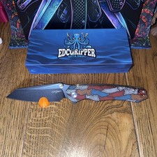 EDCGRIPPER Storm Cutter Tempest Lava #173 Of 200 Back Flip Thumb Stud G10 Handle picture