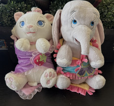 Lot of 2 Baby Dumbo and Aristocrats Marie Baby Blanket Plush Plushies picture