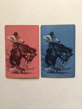 4 Vintage Western Themed COWBOY Playing Cards,Arrco c.1950’s picture