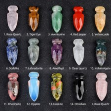 5cm Mini Chakra Natural Dagger Crystal Hand Carved Knife Quartz Polished Healing picture
