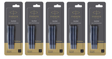 15 X Parker Black Ink Cartridges Refills for Aster Vector Frontier Fountain Pen picture