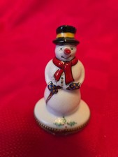 Vintage Limoges Trinket Box, Snowman picture