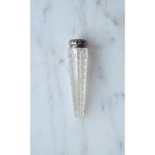 Antique Victorian Sterling Silver and Cut-Glass Chatelaine Scent Vial c. 1900 picture