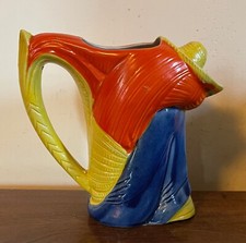 Antique 1920 Art Deco Made in Japan Porcelain Figural Creamer Jug Pitcher picture