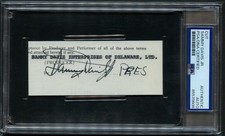 Sammy Davis Jr. signed autograph 1.5x4.5 cut Actor: The Rat Pack PSA Slabbed picture