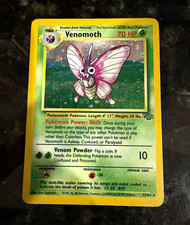 Pokémon 1999 Jungle Venomoth Holo 13/64 Wizards English Ken Sugimori picture