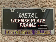 WESTMINSTER COLLEGE Heavy Duty METAL LICENSE PLATE FRAME BRAND NEW Sealed picture