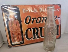 Vtg 1920 Orange Crush Bottle Anaconda Mont. & New Metal Sign picture