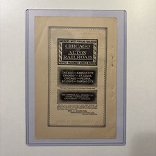 1900 Chicago & Alton Railroad & Spalding Catchers Mitt Baseball Ad Rare Antique picture