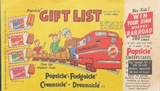 Vintage Popsicle “POPSICLE PETE” Popsicle Sweepstakes Gift List 1959 