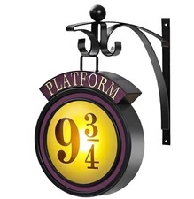 Vintage Platform 9 3/4 Night Light, Hanging Platform 9 3/4 Sign Wall Light, Home picture