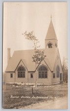 South Penobscot Maine Baptist Church View Steeple Exterior Real Photo Postcard picture