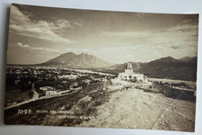 c1940s RPPC Iglesia del Obispado Monterrey Nuevo Leon Mexico Postcard Mountain picture