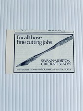 Vintage Print Ad 1983 Swann Morton Craft Blades Art Supply 4x2 picture
