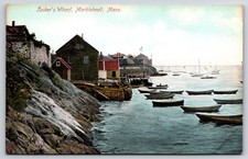 c1905 Tuckers Wharf Marblehead Massachusetts Postcard Unposted picture