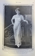 1914 Vintage Magazine Illustration Actress Emily Stevens picture